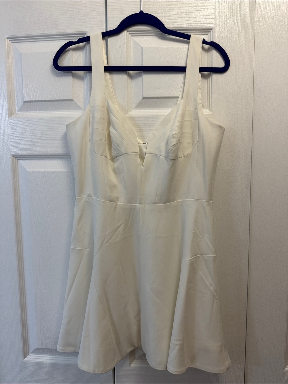Bardot Cream Mini Dress with V-Neck